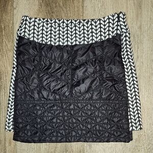 Krimson Klover Black and White Patterned Mini Skirt